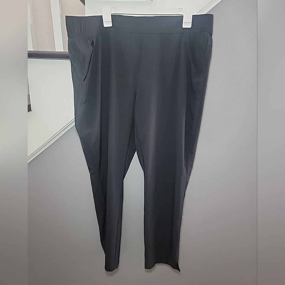 Eddie Bauer Pants Women's XLarge Black Traveler Ankle Stretch Outdoor Active